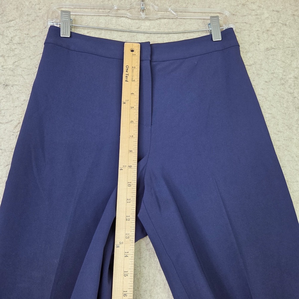 St. John Pants Womens 6 Blue Business Stretch Lightweight Wide Leg Made in USA - Picture 8 of 10